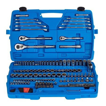 Mastercraft Socket Set, 184-pc, SAE / Metric, CRV, Nickel-Chrome Plating