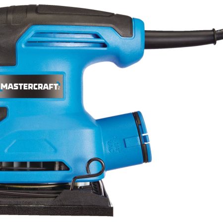 Mastercraft 2.2A Corded Single-Speed Sheet Sander with Dust Canister & Sandpaper, 1/4-in