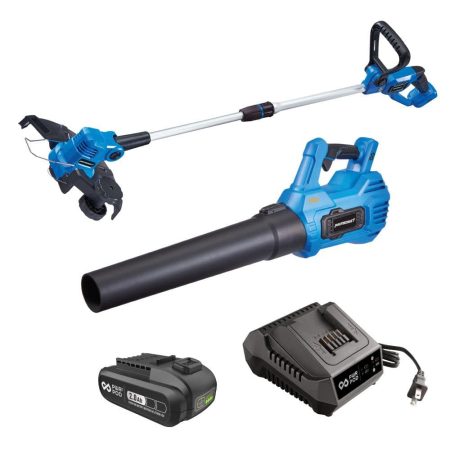 Mastercraft 20V PWR POD 12" String Trimmer and 370CFM Blower Combo Kit, with 2.0Ah Battery & Charger