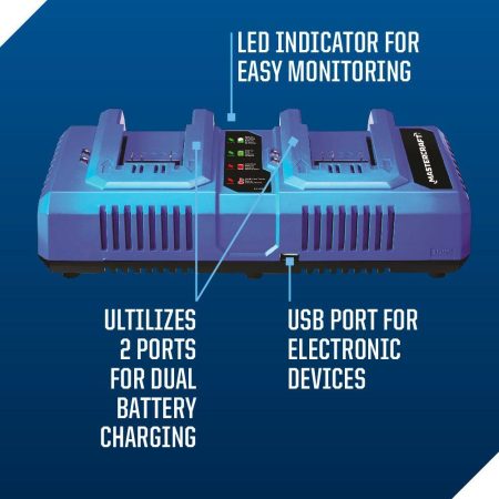 Mastercraft 20V Multi-Pack Dual Port Charger, Tool Only, PWR POD Compatible