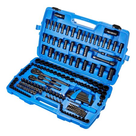 Mastercraft Socket Set, 229-pc, SAE / Metric, CRV, Black Steel Finish