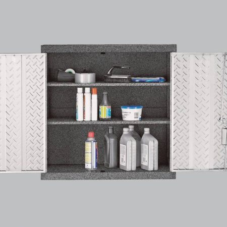 Mastercraft 2-Door Wall Cabinet with 2 Adjustable Shelves, Diamond Series, 28 x 12 x 28-in