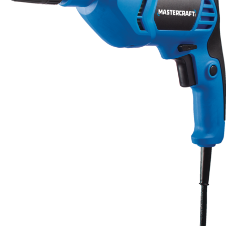 Mastercraft 5A Variable Speed Corded Drill/Driver with Keyless Chuck & Non-Slip Grip, 3/8-in