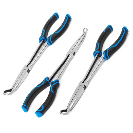 Mastercraft Hose Grip Pliers Set, Round Jaws, Comfort Grip, Rust Resistant, Carbon Steel, 3-pc