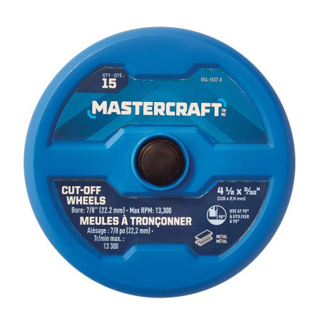 Mastercraft 4-1/2 x 3/32-in Aluminum Oxide Cut off Wheels for Metal, 15-pk