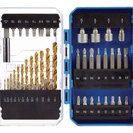 Mastercraft Titanium Drill & Drive Set for Wood, Metal, Plastic, 40-pc