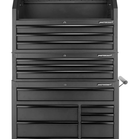 Mastercraft Tool Storage Mid-Chest, 3 Drawer, 41-in, Black