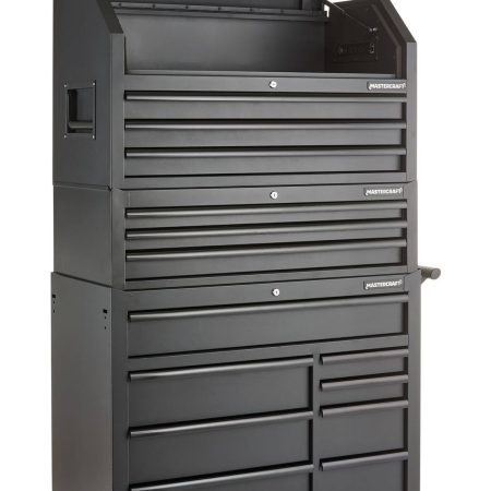 Mastercraft Tool Storage Mid-Chest, 3 Drawer, 41-in, Black