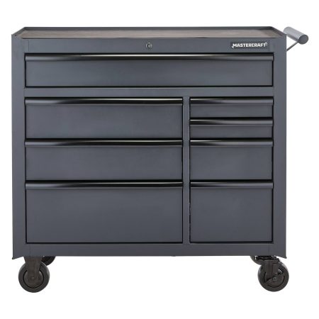 Mastercraft Tool Storage Cabinet, 8 Drawer, 41-in, Black