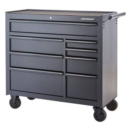 Mastercraft Tool Storage Cabinet, 8 Drawer, 41-in, Black