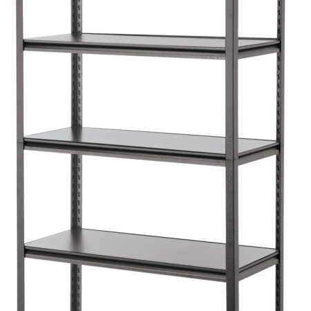 Mastercraft Adjustable 5-Shelf Steel Metal & Wood Storage Rack / Shelving Unit, 41 x 18 x 72-in