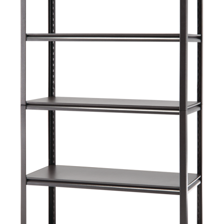 Mastercraft Adjustable 5-Shelf Steel Metal & Wood Storage Rack / Shelving Unit, 41 x 18 x 72-in