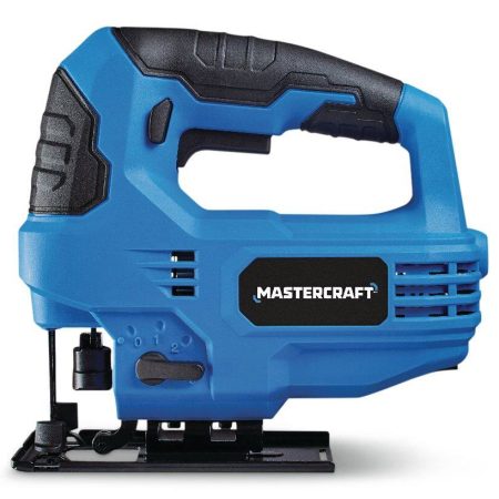 Mastercraft 5A 4-Position Variable Speed Orbital Jigsaw with LED Light & Straight Edge Guide