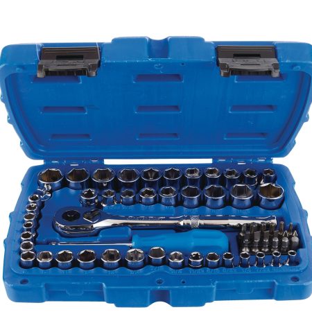 Mastercraft Socket Set 62-pc, SAE / Metric, CRV, Nickel-Chrome Plating