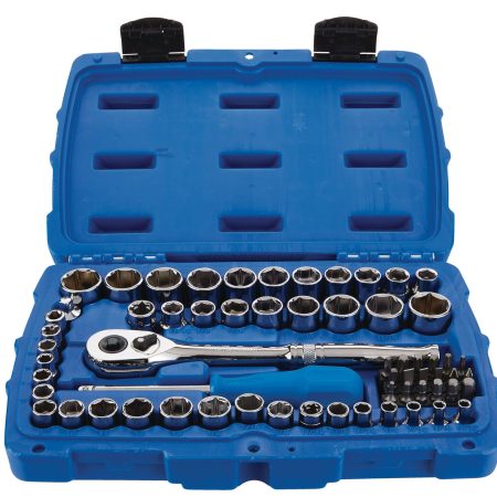 Mastercraft Socket Set 62-pc, SAE / Metric, CRV, Nickel-Chrome Plating