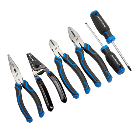 Mastercraft Pliers & Screwdriver Set, Comfort Grip, Rust Resistant, Carbon Steel, 6-pc