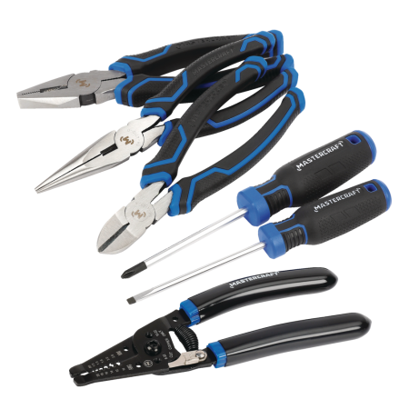 Mastercraft Pliers & Screwdriver Set, Comfort Grip, Rust Resistant, Carbon Steel, 6-pc