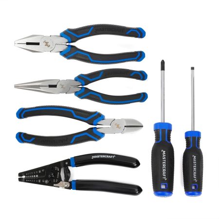 Mastercraft Pliers & Screwdriver Set, Comfort Grip, Rust Resistant, Carbon Steel, 6-pc