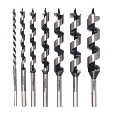 Mastercraft 7.5-in HCS Auger Bit Set for Wood, 7-pc