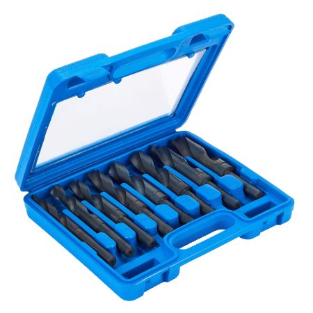 Mastercraft Silver & Deming Black Oxide Drill Bit Set for Wood, Metal, Plastic, 8-pc