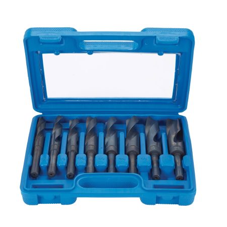 Mastercraft Silver & Deming Black Oxide Drill Bit Set for Wood, Metal, Plastic, 8-pc