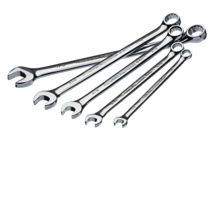 Mastercraft Combination Wrench Set, SAE, Nickel-Chrome Plating, 9-pc