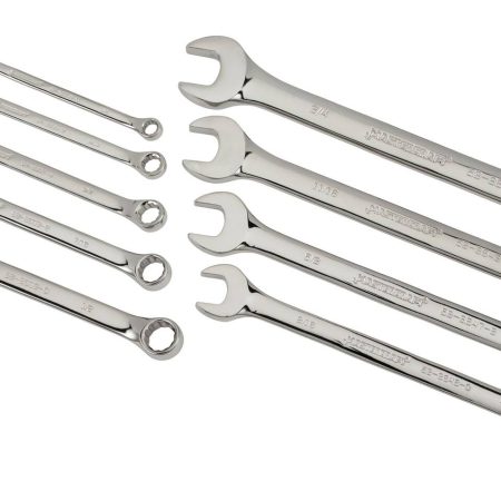 Mastercraft Combination Wrench Set, SAE, Nickel-Chrome Plating, 9-pc