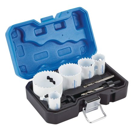 Mastercraft Bi-Metal Hole Saw Set for Wood, Plastic, Drywall, Metal, 9-pc