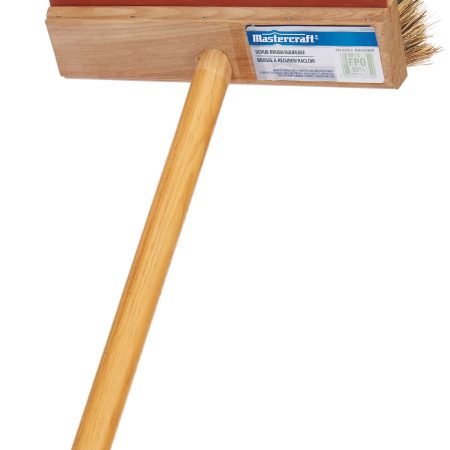 Mastercraft Squeegee / Scrub Brush with Metal Handle, 54-in