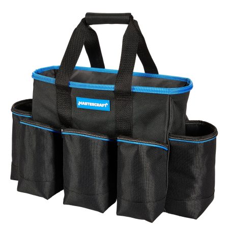 Mastercraft Cleaning / Detailing Tote Tool Bag w/ Padded Grip, 13 Pockets