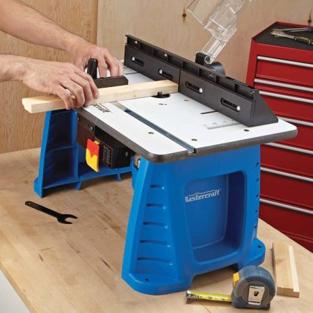 Mastercraft 9.5A 1-3/4 HP Corded Fixed Base Wood Router and Table Set