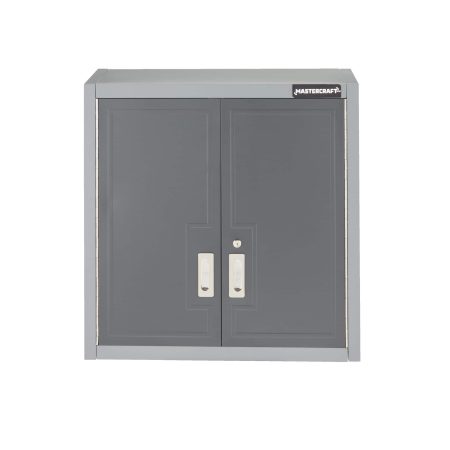 Mastercraft Wall Mount 2-Door Wide Cabinet with 2 Adjustable Shelves, Grey Series, 28 x 28 x 12-in