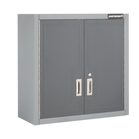 Mastercraft Wall Mount 2-Door Wide Cabinet with 2 Adjustable Shelves, Grey Series, 28 x 28 x 12-in