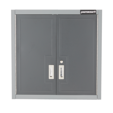 Mastercraft Wall Mount 2-Door Wide Cabinet with 2 Adjustable Shelves, Grey Series, 28 x 28 x 12-in