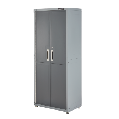 Mastercraft 2-Door Tall Cabinet with 3 Adjustable Shelves, Grey Series, 72 x 30 x 18-in