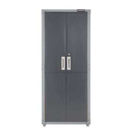 Mastercraft 2-Door Tall Cabinet with 3 Adjustable Shelves, Grey Series, 72 x 30 x 18-in