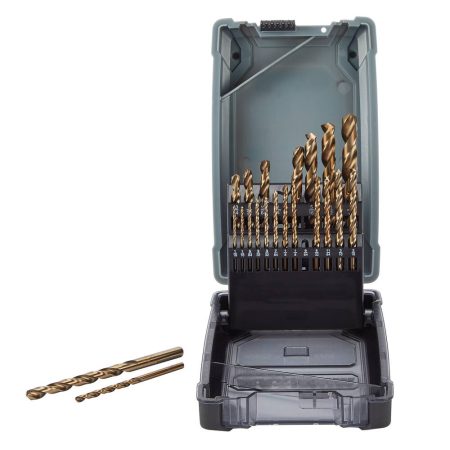 MAXIMUM Cobalt Drill Bit Set for Wood, Metal, Plastic, 21-pc