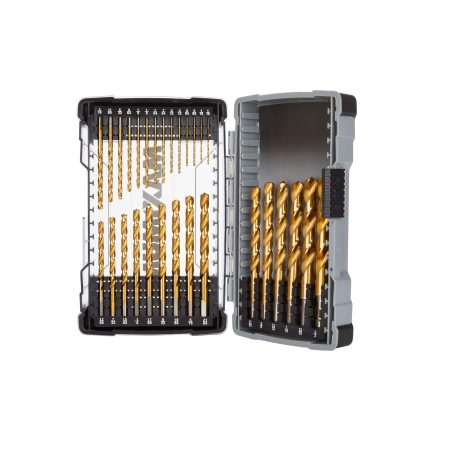 MAXIMUM Precision Point  7-edge Titanium Drill Bit Set for Wood, Metal, Plastic, 29-pc