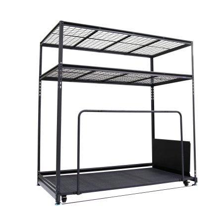 Mastercraft Seasonal Storage Rack with Rolling Platform Cart, Black