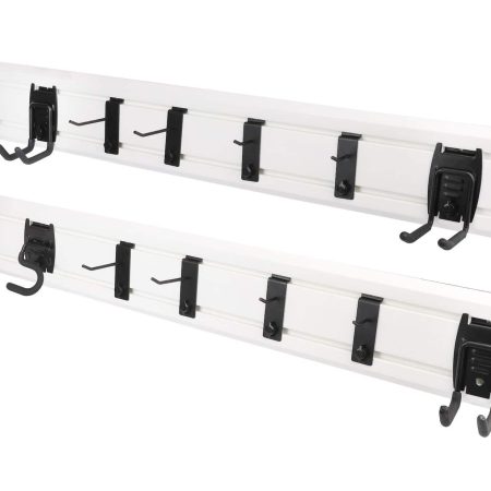 Mastercraft Slat Wall Multi-Purpose Storage System Kit with Utility Hooks, 20-pk