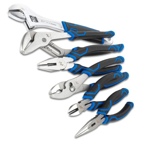 Mastercraft Wrench & Pliers Set, Double Shot Handle, Anti-Rust Coating, Carbon Steel, 6-pc