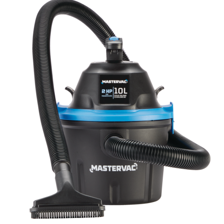 Mastervac AA255 2.0 Peak HP Poly Wet/Dry Shop Vacuum with Hose and Accessories, 10-L