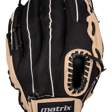 Matrix Fielding Glove, Black/Camel, Left-Hand Catch, 11-in