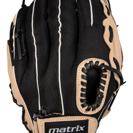 Matrix Fielding Glove, Black/Camel, Left-Hand Catch, 12-in