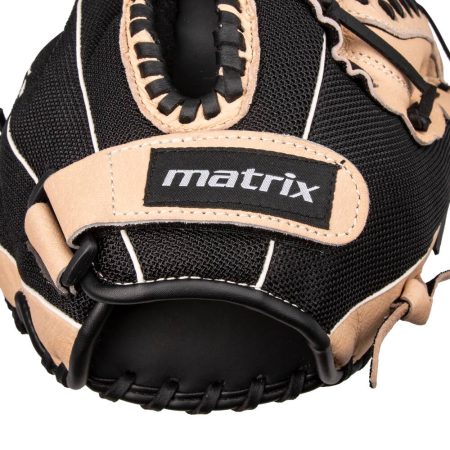 Matrix Fielding Glove, Black/Camel, Left-Hand Catch, 12-in