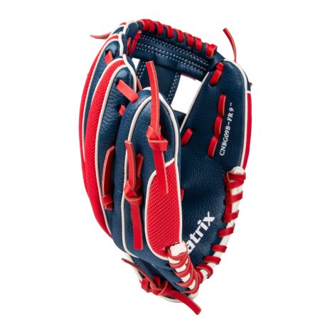 Matrix Youth Fielding Glove, Blue/Red, Right-Hand Catch, 9-in