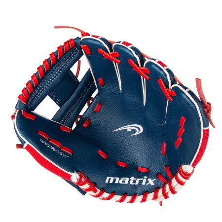 Matrix YTH Fielding Glove, Blue/Red, Left-Hand Catch, 10-in