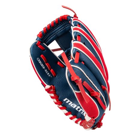 Matrix YTH Fielding Glove, Blue/Red, Left-Hand Catch, 8.5-in