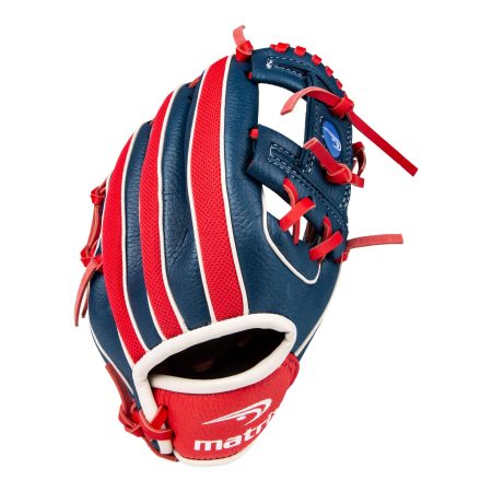 Matrix YTH Fielding Glove, Blue/Red, Left-Hand Catch, 8.5-in