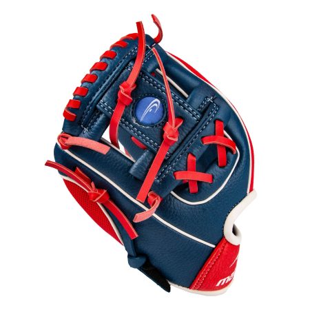 Matrix Youth Fielding Glove, Blue/Red, Right-Hand Catch, 8.5-in